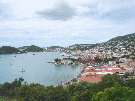 View From the Hilltop Villas Balcony @ Bluebeard's Castle