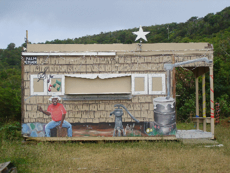 Mural on a Shack on the North Side of the Island